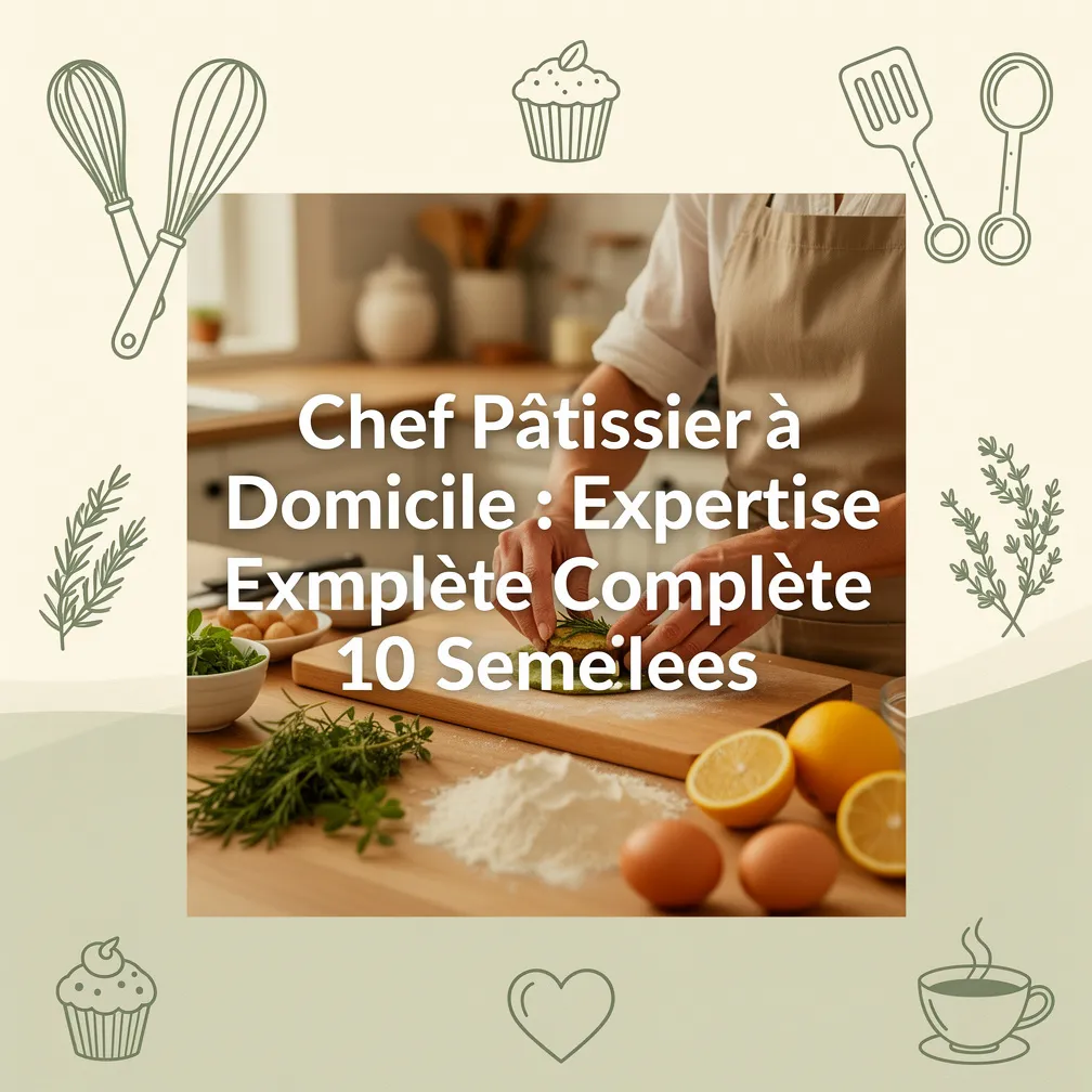 Chef Pâtissier à Domicile : Expertise Complète 10 Semaines