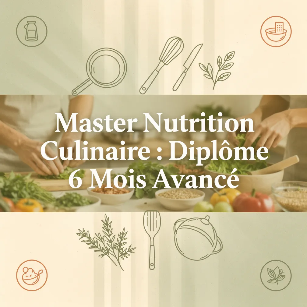 Master Nutrition Culinaire : Diplôme 6 Mois Avancé